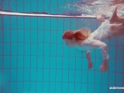 Hot sexy horny teen babe Melisa Darkova swimming nude alone 4/16