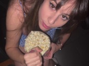 española cachonda me hace una mamada en el cine y me corro en sus palomitas 15/16