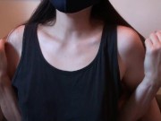 【個人撮影・人妻・熟女】いい感じに熟したおっぱいをたっぷりマッサージ！コリコリに勃起した乳首で感じまくる淫乱妻♡【素人】【四十路】【乳首責め】【熟年カップル】【美人妻】【美熟女】【おばさん】 3/16