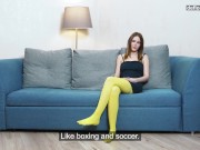 Russian shy perfect body teen Aletta first time masturbating 4/16