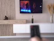 Stepdaughter seduces stepdad by watching porn with door open - step daughter begs for creampie 2/16