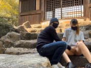 住宅街の公園で可愛い女の子にフェラしてもらった♡口内射精♡I had a cute girl give me a blowjob in a park in a residential area 3/16