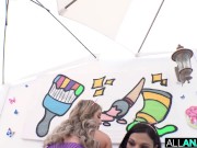 ALL ANAL Thick big booty babes L. Dames & Mona Azar in a wild ATM threesome 10/16