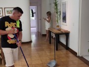 I Surprise my Stepbrother Spying on me in the Bathroom my Stepfather almost discovers us Fucking😈🔥 1/16