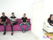 Great SEXY DATE between Macarena and 3 dudes 2/16