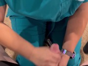 Las Vegas sperm bank nurse does anything to get the sample. Talks me through it and fucks at the end 6/16