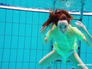 Nina Mohnatka is shy first in the pool but then gets horny 7/16