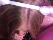 Brought home a homeless cat girl and cum in mouth 13/16