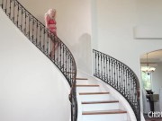 Skye Blue Striptease Before Showing Off Her Natural Big Boobs And Masturbating With Her Sex Toys 2/16