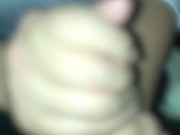 爆乳圧でシャツが弾けそうな本屋勤務の真面目ちゃんが手コキ、亀頭責めで抜き奉仕 1/16