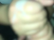 爆乳圧でシャツが弾けそうな本屋勤務の真面目ちゃんが手コキ、亀頭責めで抜き奉仕 16/16