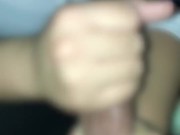 爆乳圧でシャツが弾けそうな本屋勤務の真面目ちゃんが手コキ、亀頭責めで抜き奉仕 8/16