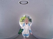 Busty Blonde Kay Lovely As Samus Aran Rides You In Latex Catsuit 3/16