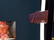 4K - MILF Slut masked with lipstick gives blowjob & gets all the cum on her tongue in close up 16/16