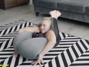flexible curvy milf Hanna Montana gets passive partner stretched and rough double penetration fucked 1/16