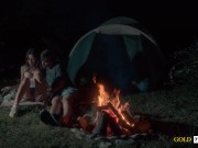 American schoolgirl has romantic sex by the night fire 3/16