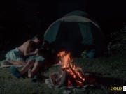 American schoolgirl has romantic sex by the night fire 4/16