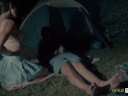 American schoolgirl has romantic sex by the night fire 7/16