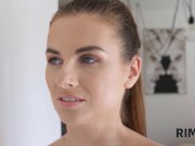 RIM4K. Czech girl with a ponytail pays rent by rimming and lovemaking 3/16