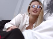 Blonde with natural tits lures shy tutor into anal affair 2/16