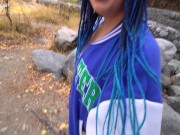 Great blowjob in nature after a photo shoot of young tourists - AnGelya.G 5/16