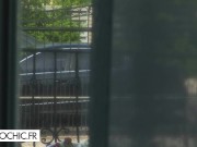 Trio with 2 hot busty babes and a strap on 1/16