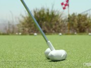 Natural Big Boobs Blonde Skye Blue Gets Horny For A Hole-In-One Fucking From Her Big Dildo 4/16