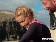 PRIVATE com - Blonde Babe Cherry Kiss Squirts And Gets Facial At The Beach! 2/16