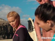 PRIVATE com - Blonde Babe Cherry Kiss Squirts And Gets Facial At The Beach! 3/16