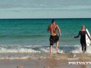 PRIVATE com - Blonde Babe Cherry Kiss Squirts And Gets Facial At The Beach! 4/16