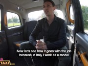 Female Fake Taxi Jarushka Ross gets her trousers ripped open and her legs spread 2/16