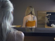 Teenies are horny for old man cock and take deepthroat before sharing his cum 9/16