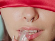 ULTRAFILMS Beautiful girls Sia Siberia and Alissa Foxy playing a light fetish sex game on the bed 1/16