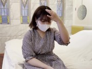 Gカップ美乳を持つカフェ店員の丸吞みスローフェラ＆パイズリ→大量顔射①。G-cup café clerk's blowjob and paizuri → facial ejaculation (1) 8/16