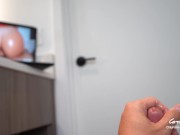 Step Mom caught Step Son jerking off and help him to cum quick while Dad is not home CarryLight MILF 1/16