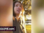 Babe with cum all over her face plus twice on her booty mixed with real life adventure vlogs behind the scenes - Lelu Love 5/16