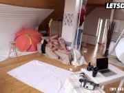 LETSDOEIT - Hot Lingerie Model Katy Rose Gets Stretched At Casting By Fat Dick Stud 9/16