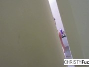 Christy plays with her tits & pussy 15/16