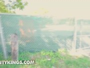 Reality kings - Phat ass blondie Callie Brook sucks and rides big dick in the backseat of Jmac's car 13/16