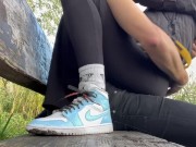 Young Hot Blonde lets me Play with her Pussy in Public Park - RISKY PUBLIC POV 6/16