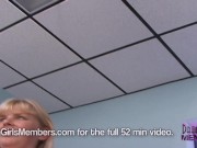 Casting Blonde Shakes Her Enormous Tits 13/16