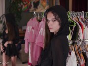 ULTRAFILMS Beautiful Russian model Leona Mia getting super horny while checking out her new lingerie 10/16