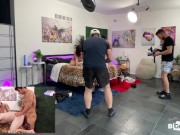 How To Make Porn 101: Crazy amateur threesome with BTS and PIP angle. WILD! 10/16