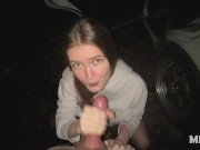 Took a Pretty Girl to the Night Forest to Fuck her Pussy and Mouth in the Car - MIRARI 15/16