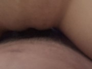 Asian babe Luna Mills sucks cock, rides it then gets banged doggystyle in the asshole 4/16