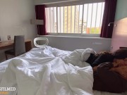 It was our last day at the hotel so we let our neighbors watch us fuck 1/16