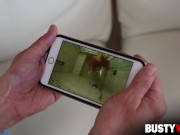 Big Titted Blonde Nina Kayy Catches Voyeuristic Handyman And Uses Him For Anal Sex 1/16