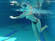 Swimming pool dark hair big ass babe Sheril 11/16