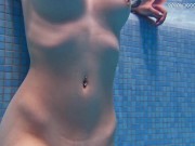 Swimming pool dark hair big ass babe Sheril 13/16