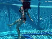 Swimming pool dark hair big ass babe Sheril 8/16